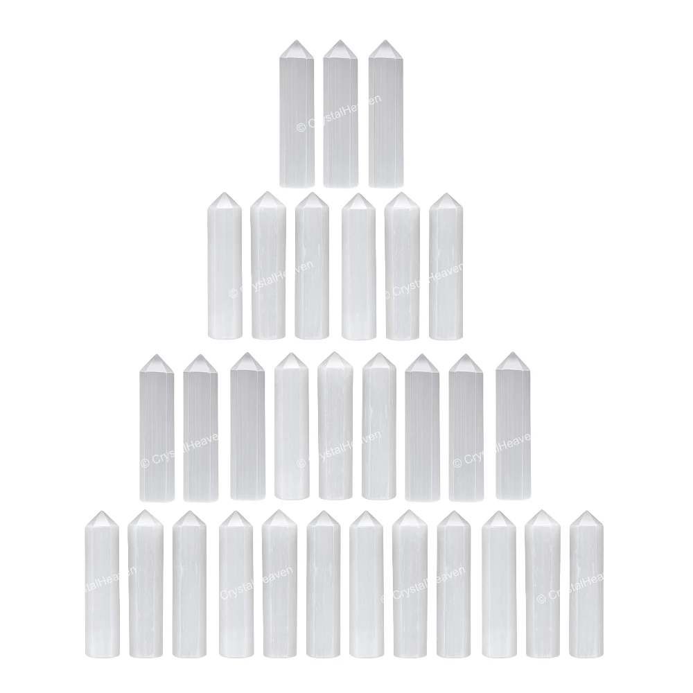 Selenite Pencil Points (Set of 10)