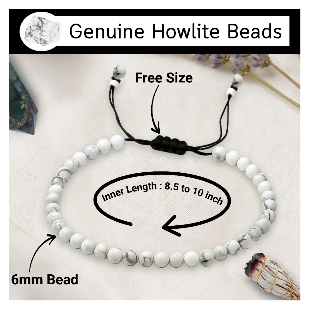 Howlite Anklet (Without Knot)