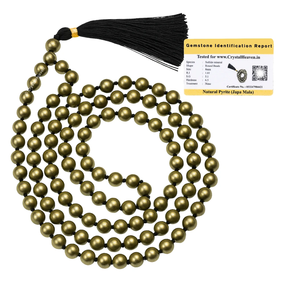 Pyrite Japa Mala (Hand Knotted)