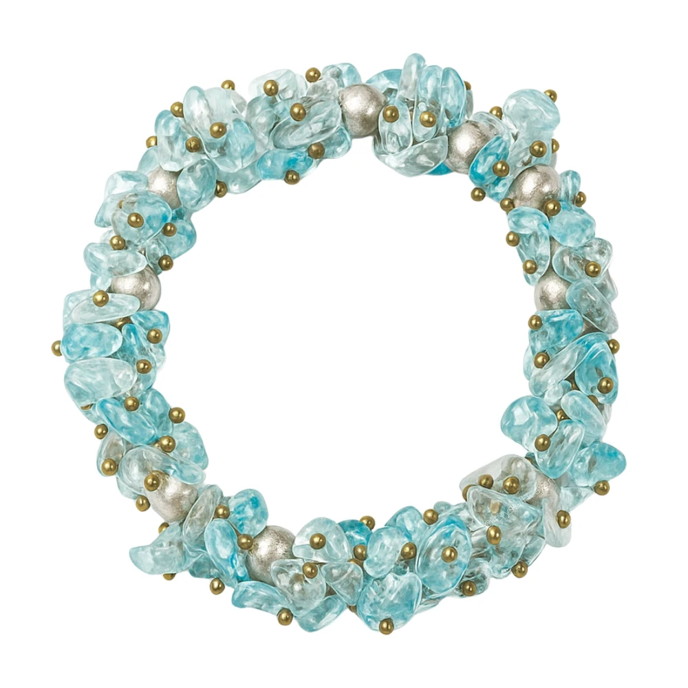 Aquamarine Chips Bead Bracelet