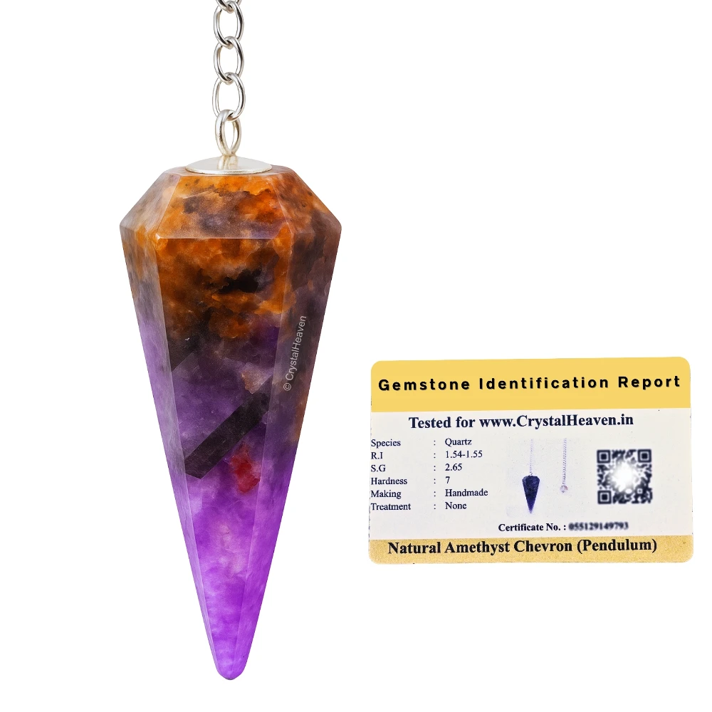 Chevron Amethyst Pendulum
