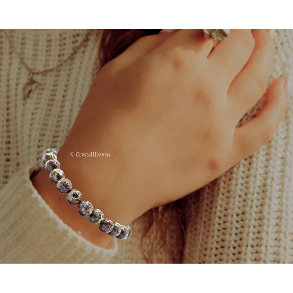 Brown Snowflake Obsidian Bracelet (Elastic)
