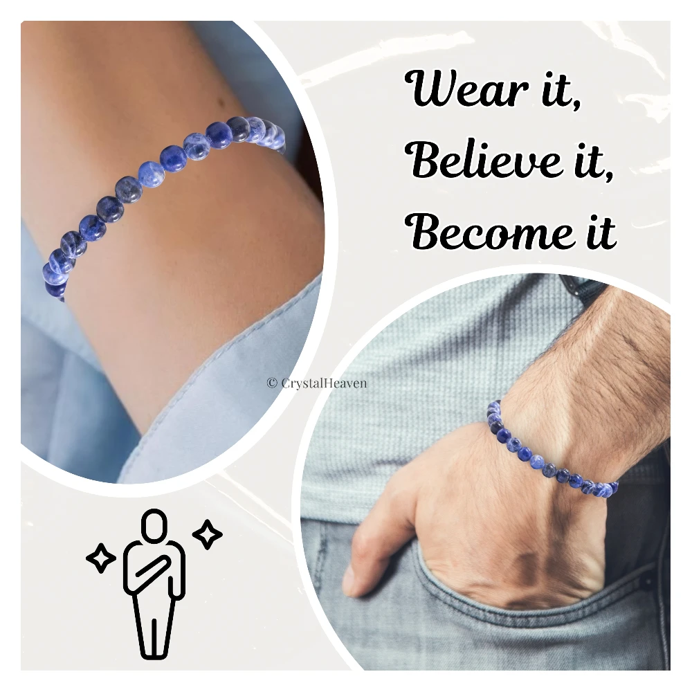 Sodalite Healing Crystal Bracelets - 6mm Beads