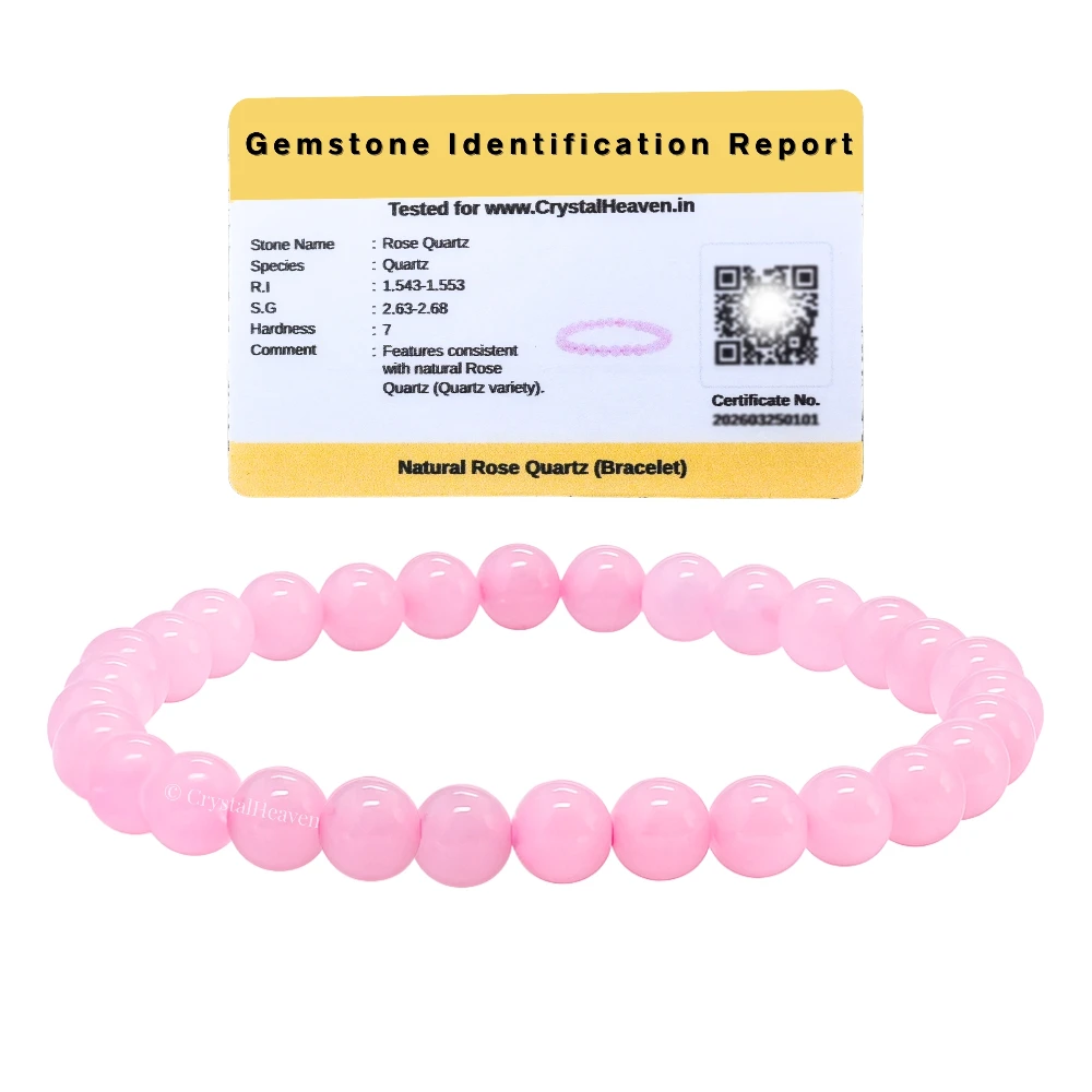 Rose Quartz Healing Crystal Bracelets - 6mm Beads