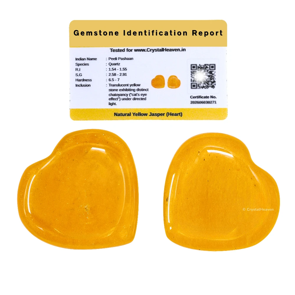 Yellow Jasper Mini Heart (Pack of 2)