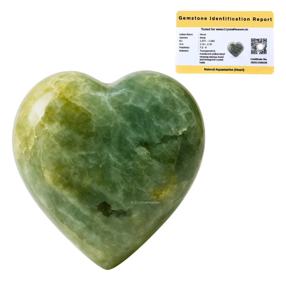 Yellow Aquamarine Heart