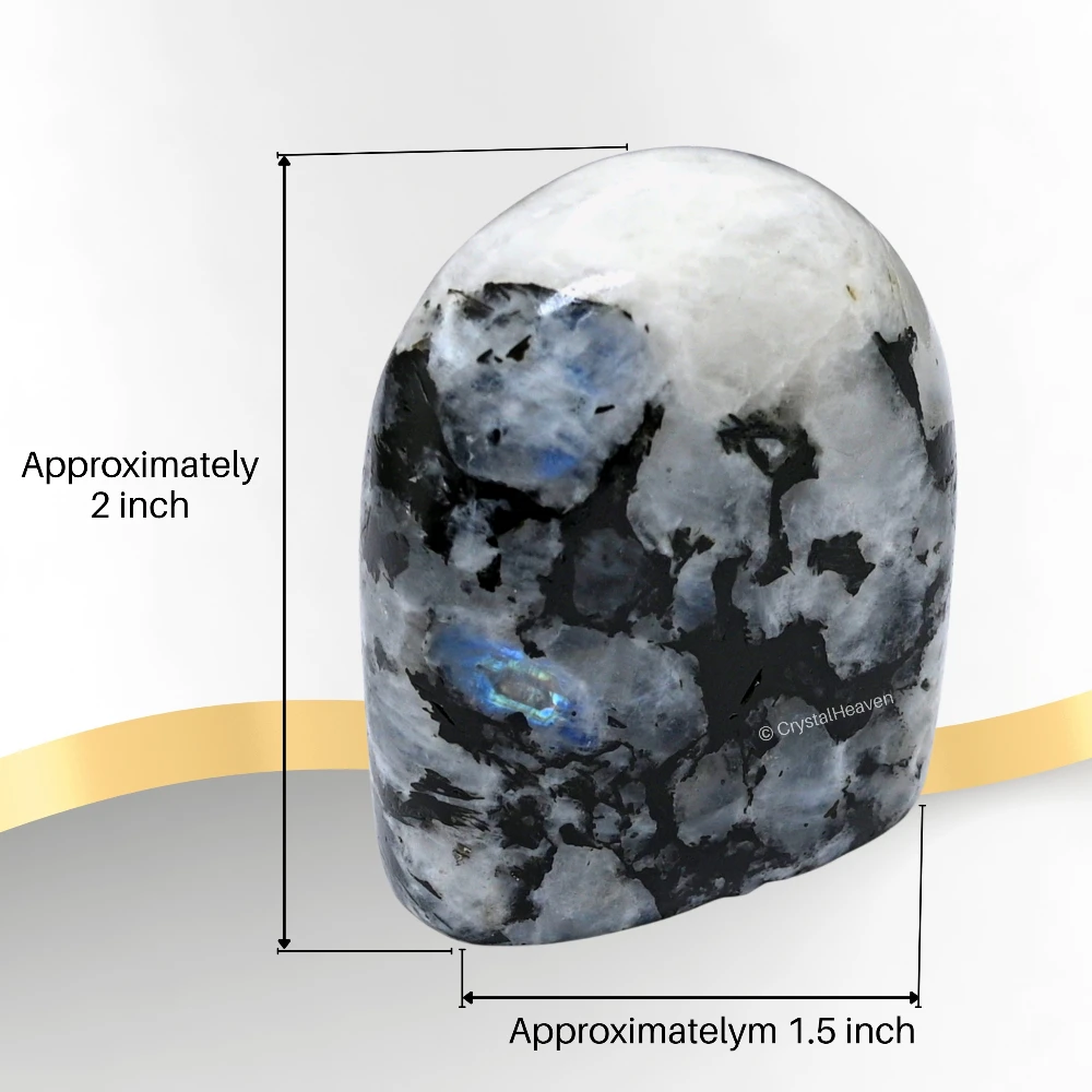Rainbow Moonstone Standing Palm Stone (Regular)