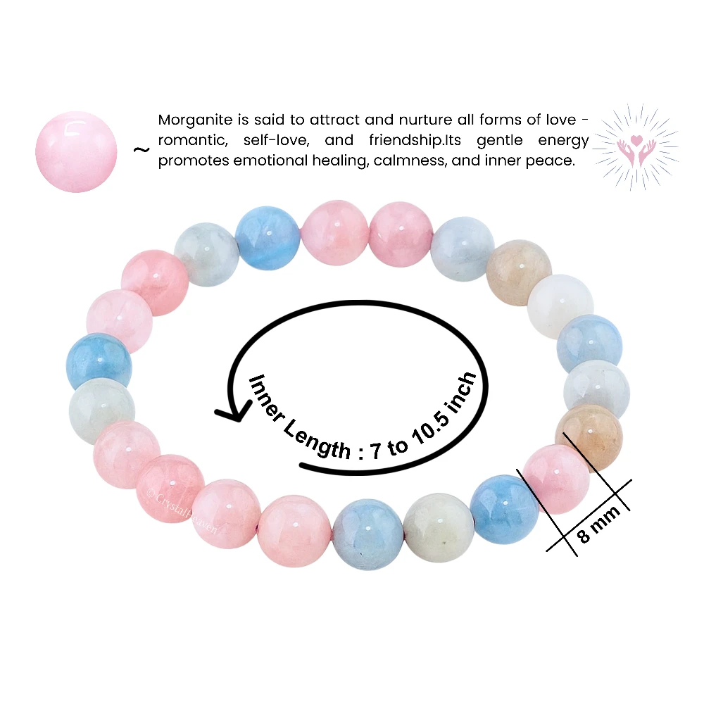 Natural Morganite Bracelet (Elastic)