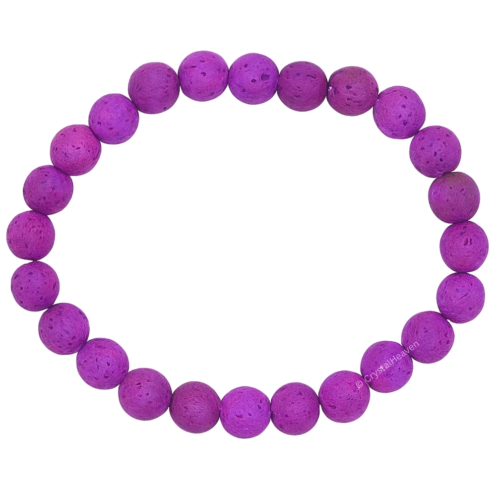 Purple Lava Stone Bracelet (Elastic)