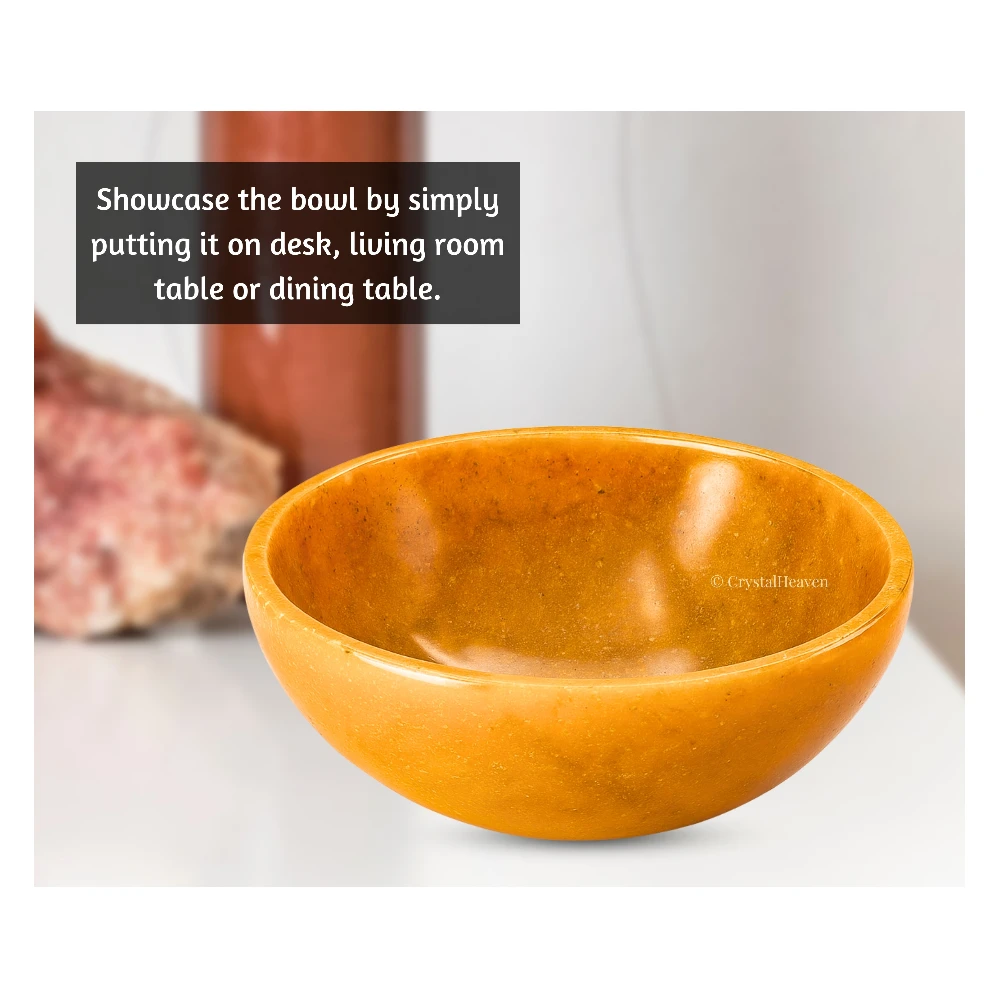 Yellow Jasper Crystal Bowl - 3 Inch