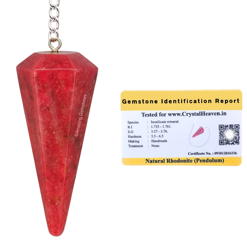 Rhodonite Pendulum