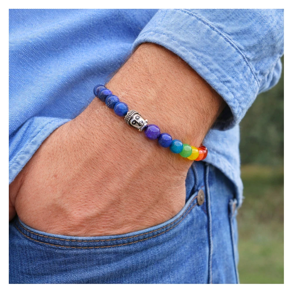 Sodalite Chakra with Buddha Bracelet (Elastic)