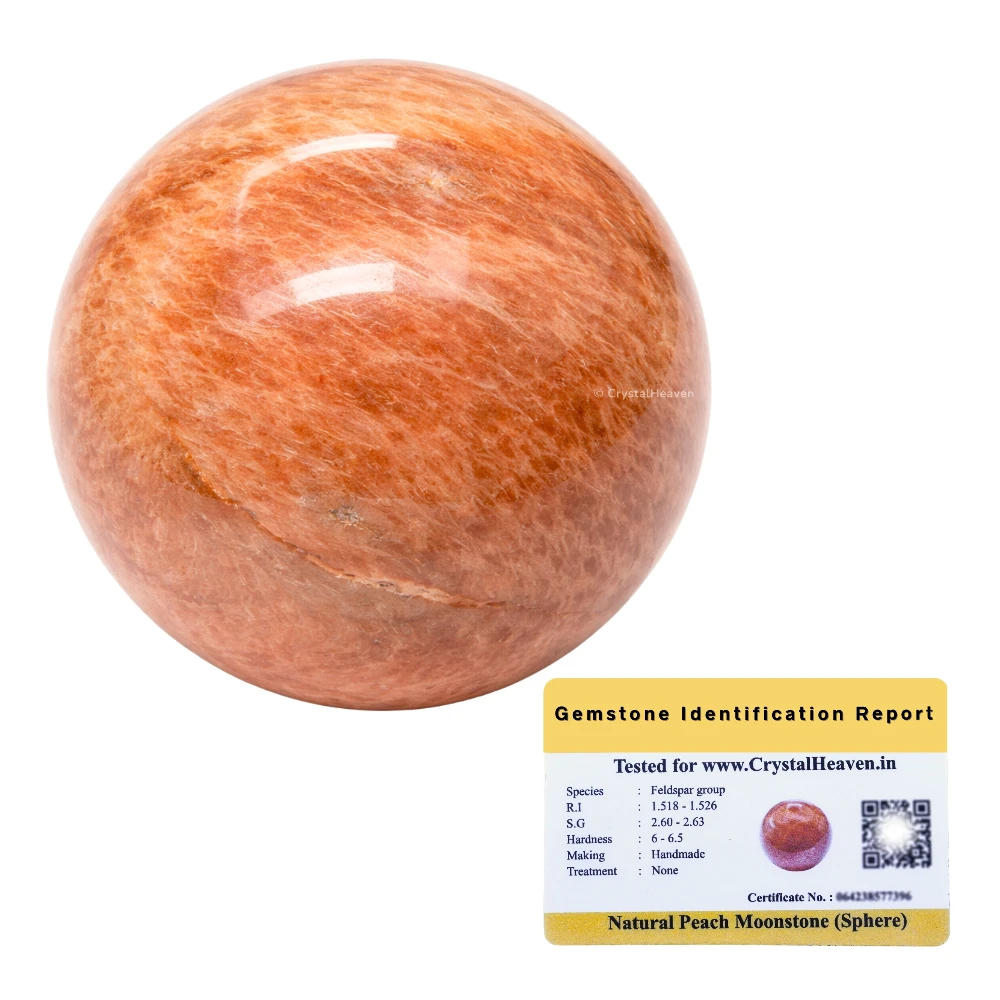 Peach moonstone Sphere (1.5 Inch)