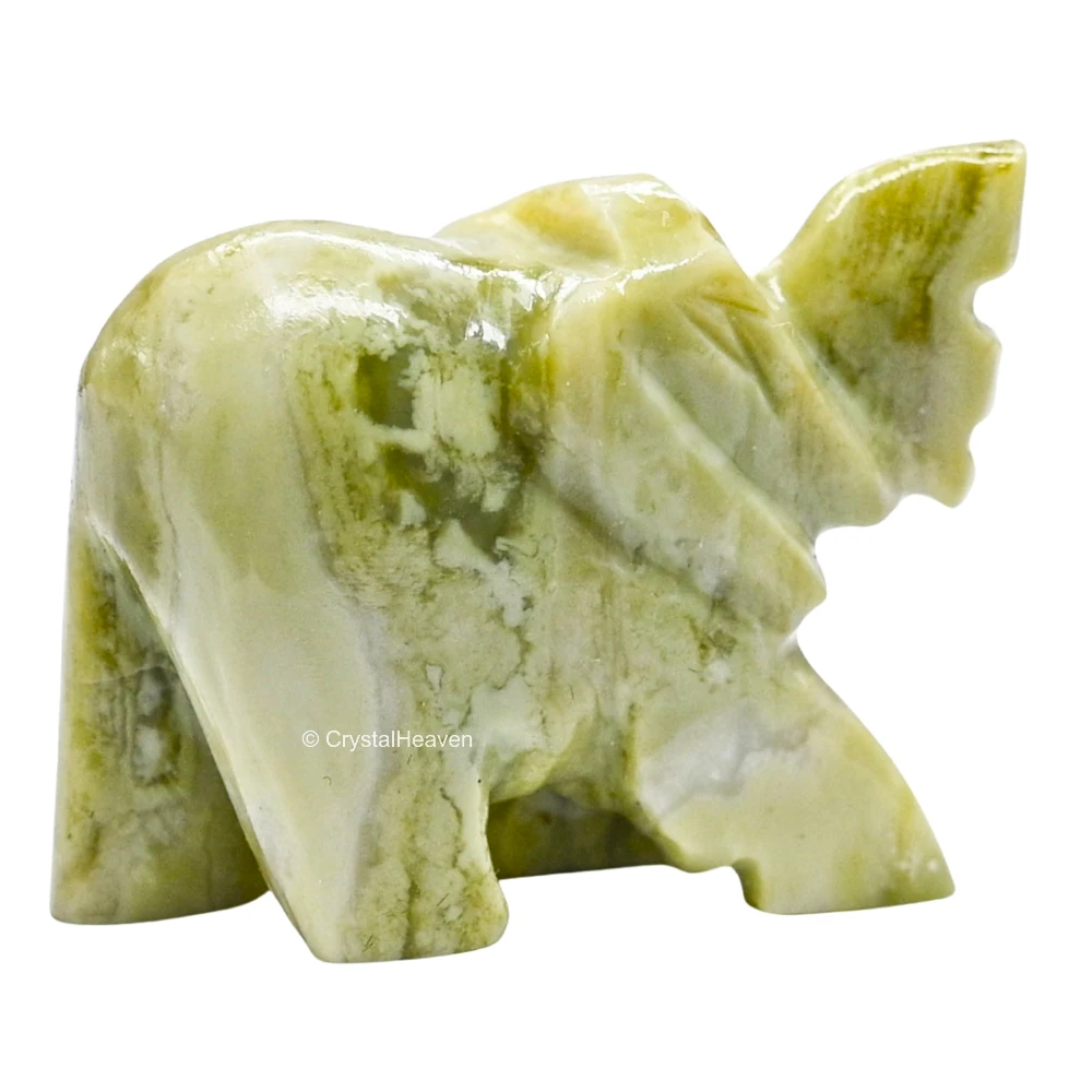 Serpentine Crystal Elephant
