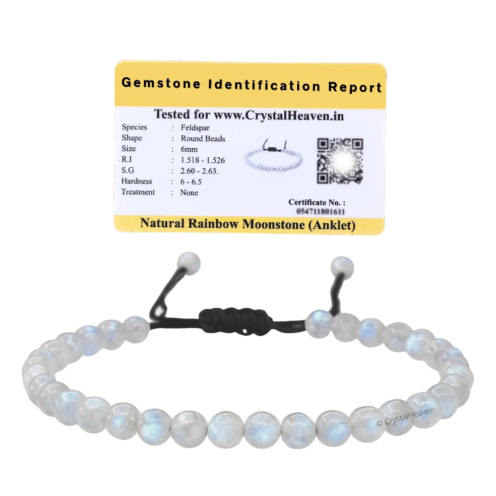 Rainbow Moonstone Anklet (Without Knot)