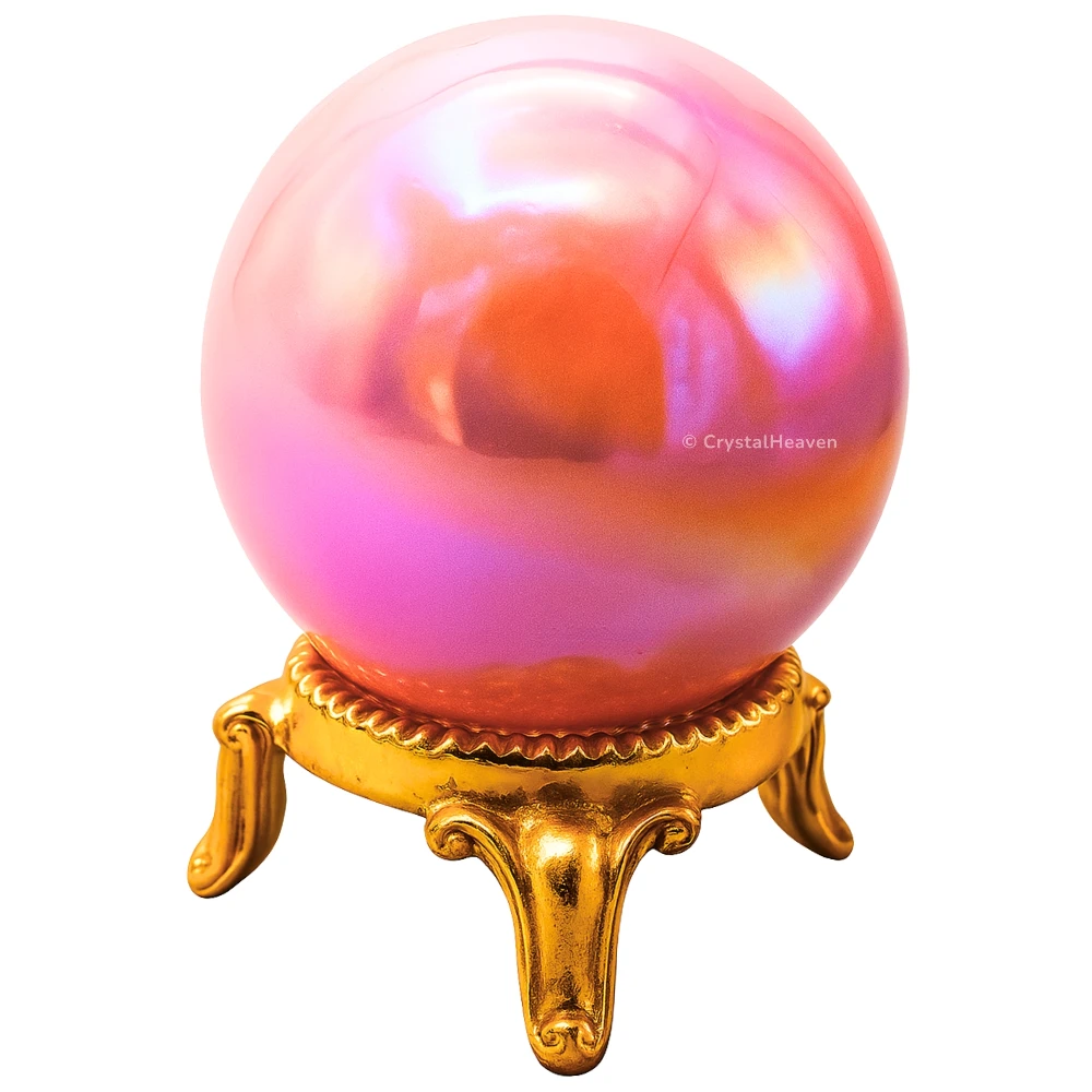 Angel Aura Rose Quartz Sphere (2 Inch)