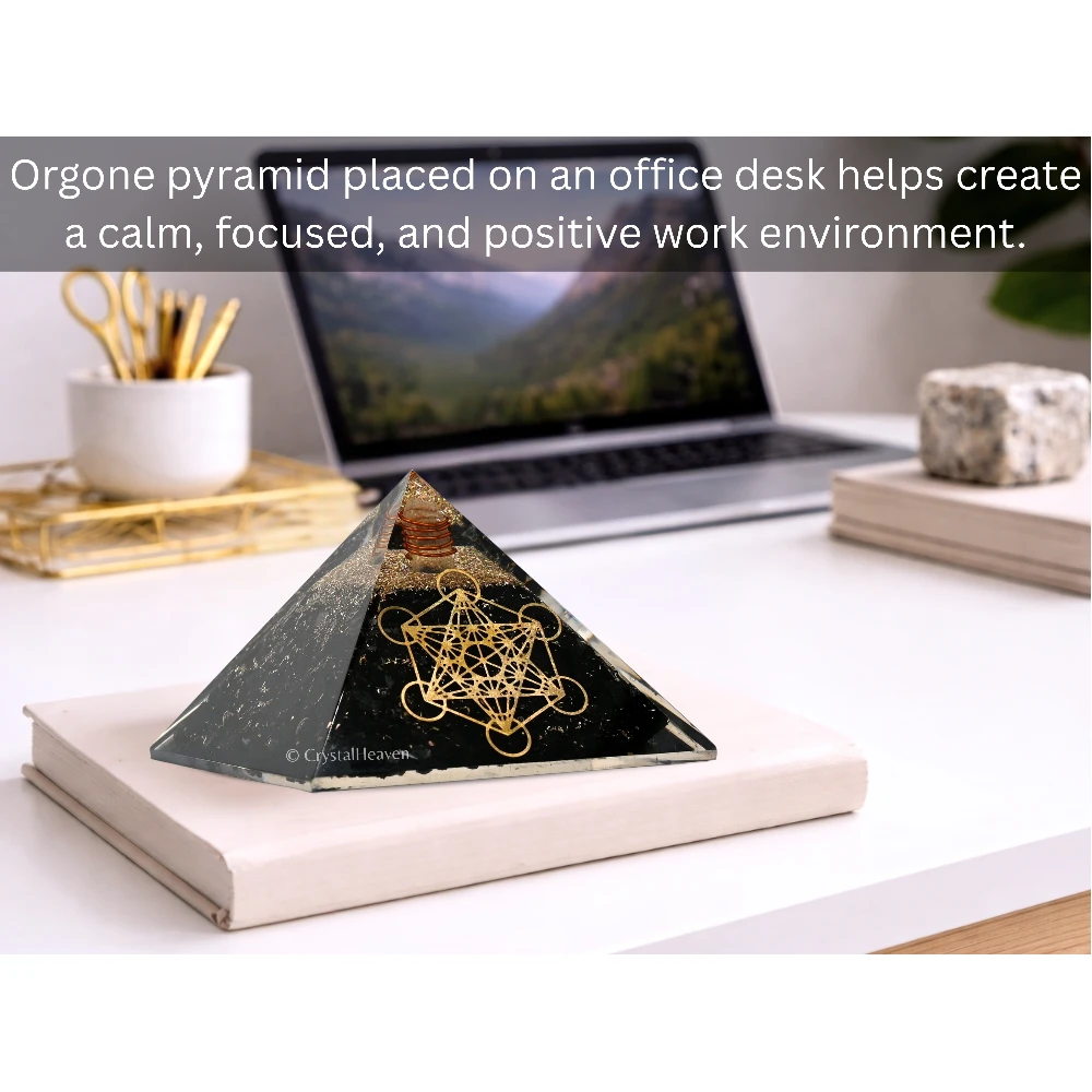 Shungite Orgone Pyramid (Metatron Cube)