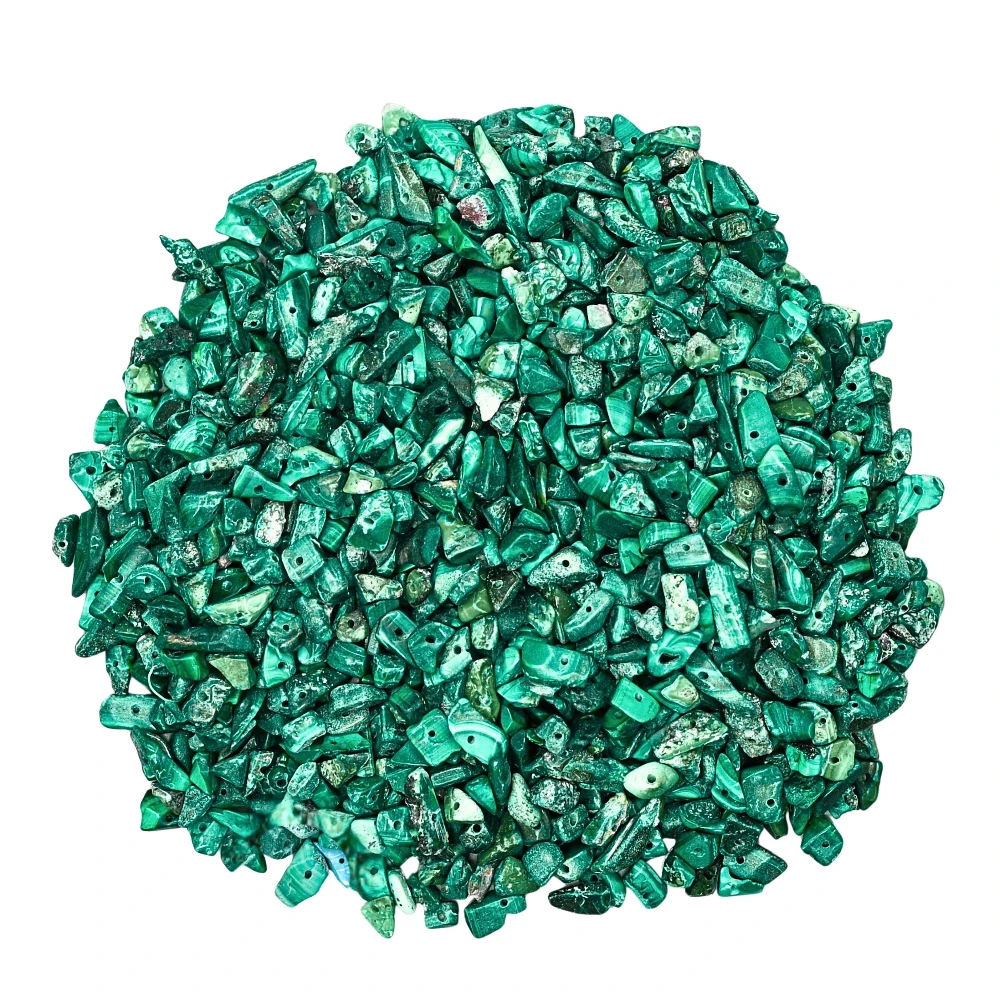 Malachite Chips - Pre Drilled