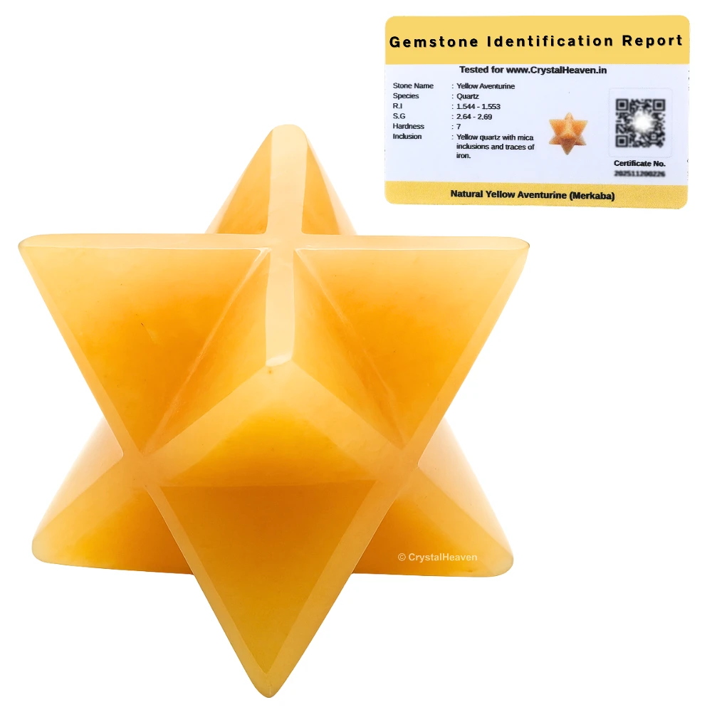 Yellow Aventurine Crystal Merkaba (45-55 mm)