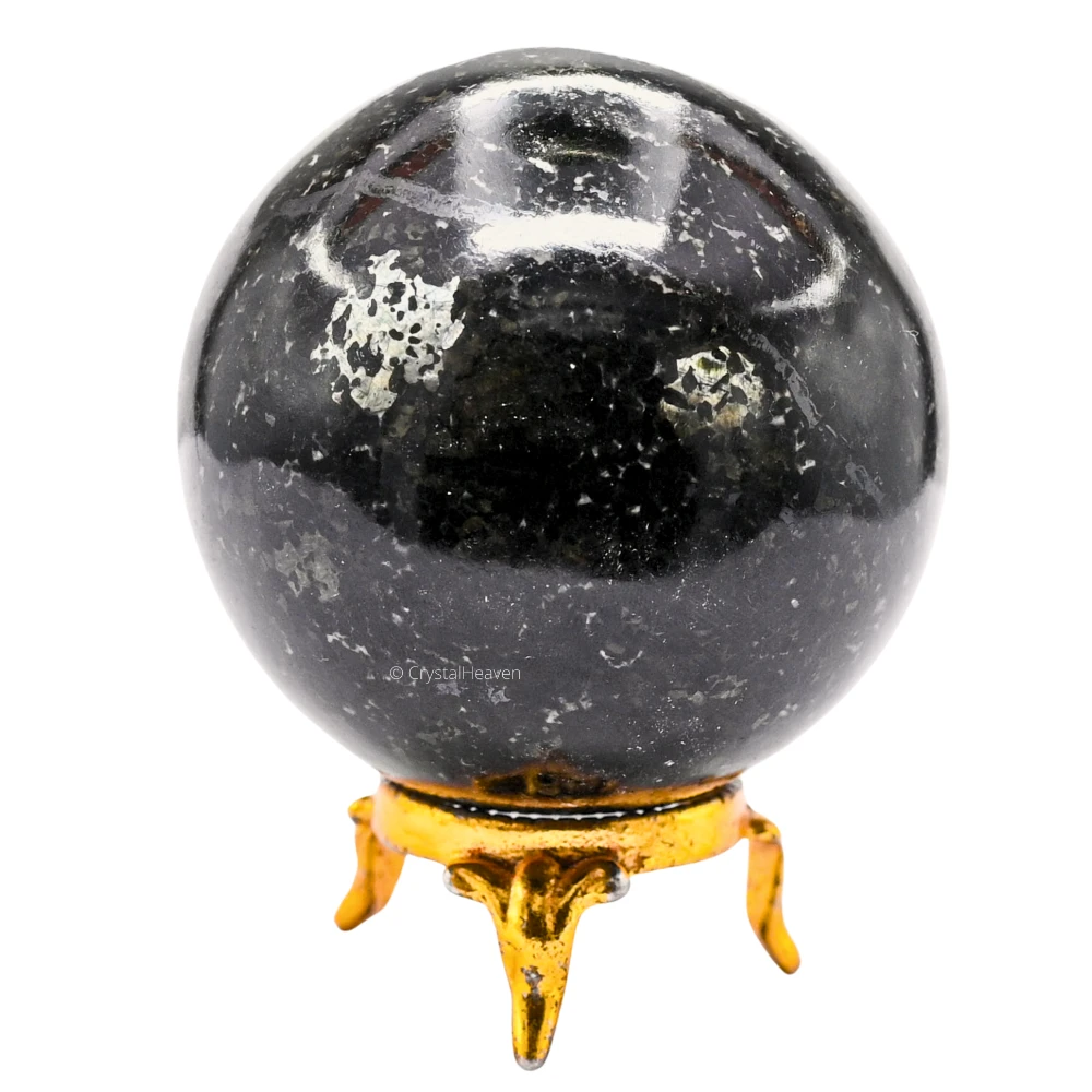 Large Nuummite Sphere (2.5 Inch)