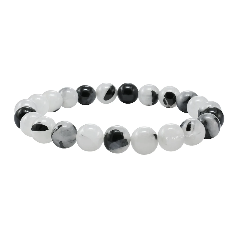Black Rutilated Quartz Bracelet (Elastic)