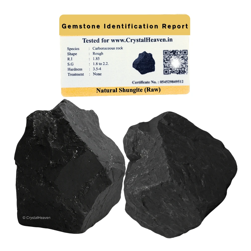 Raw Shungite Crystals (2 Pieces)