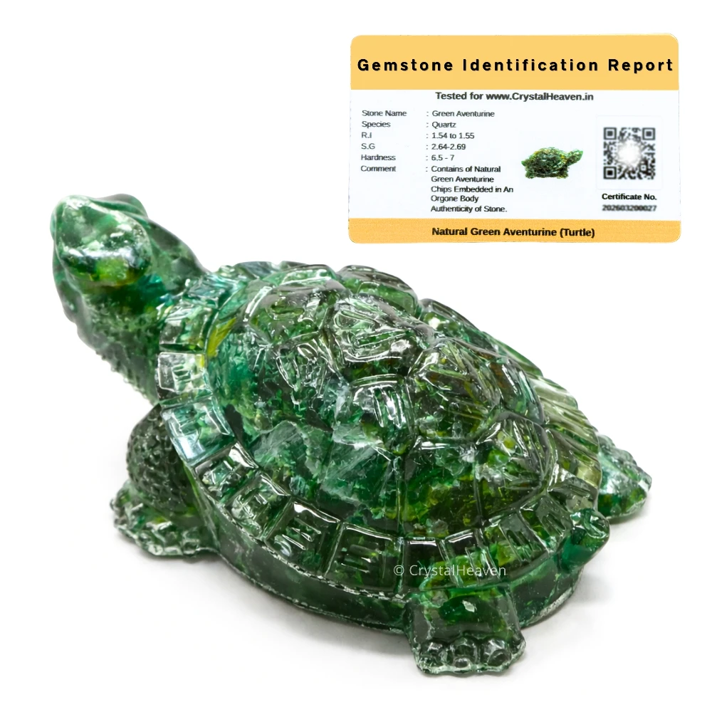 Green Aventurine Tortoise Kachhua