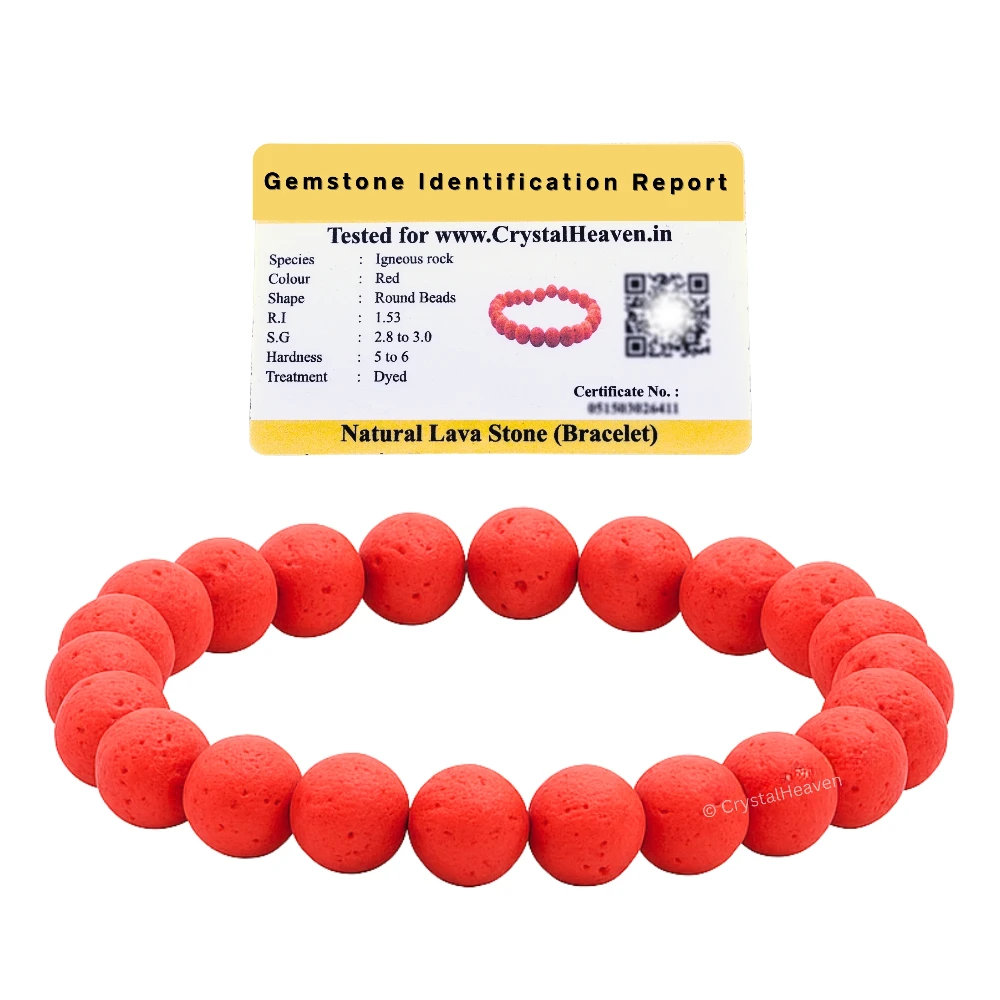 Red Lava Stone Bracelet (Elastic)