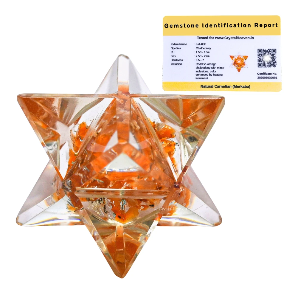 Carnelian Orgone Merkaba - 1 Inch