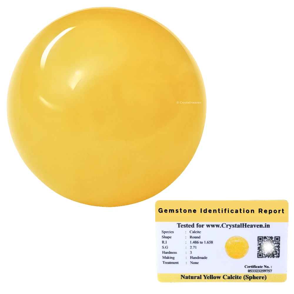Yellow Calcite Sphere (1 Inch)