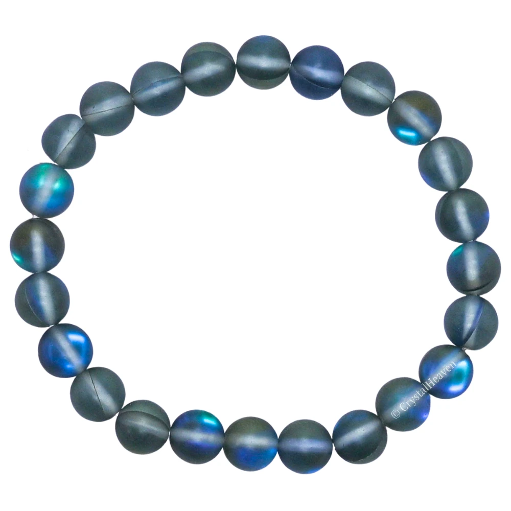 Grey Mermaid Glass Bracelet (Elastic)