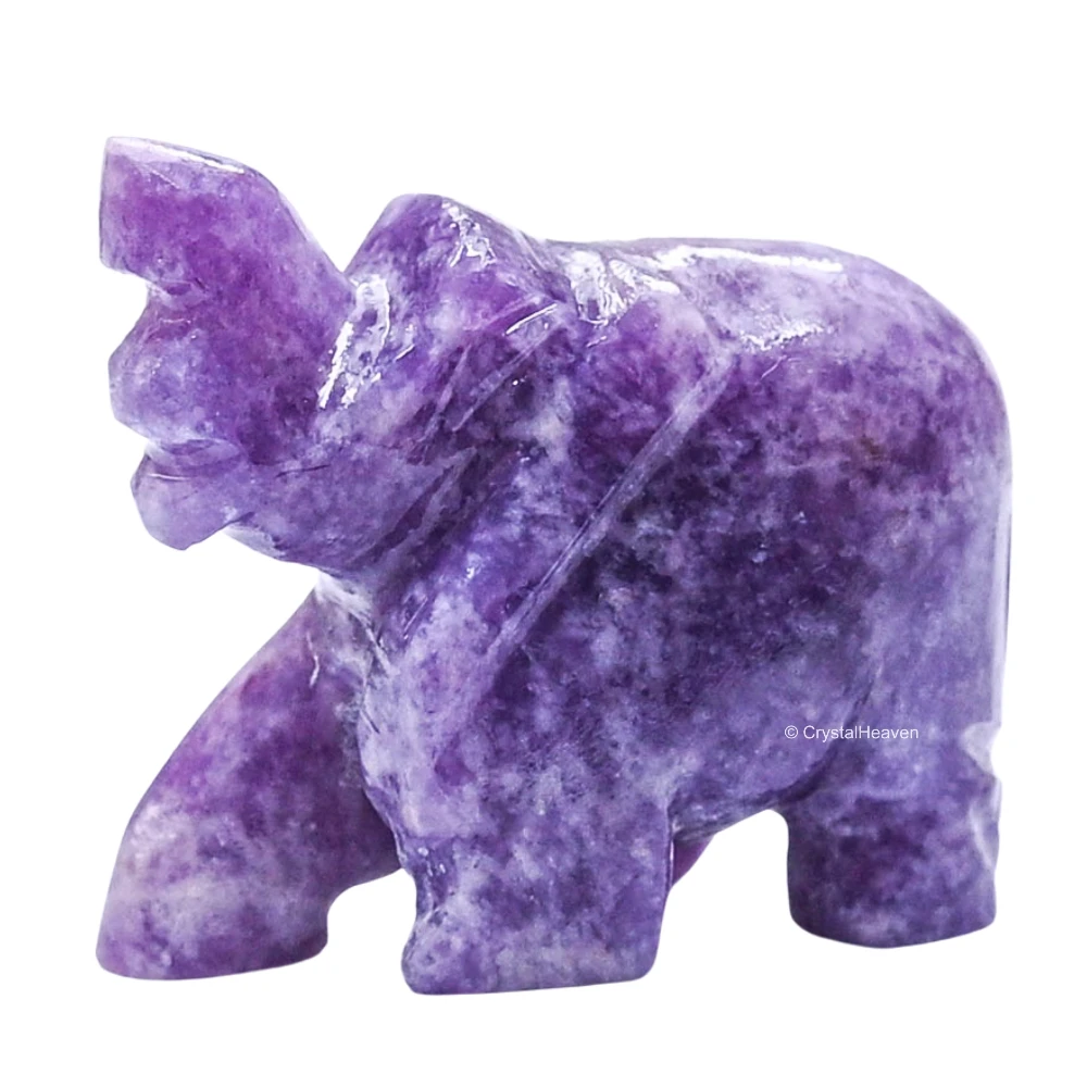 Lepidolite Crystal Elephant