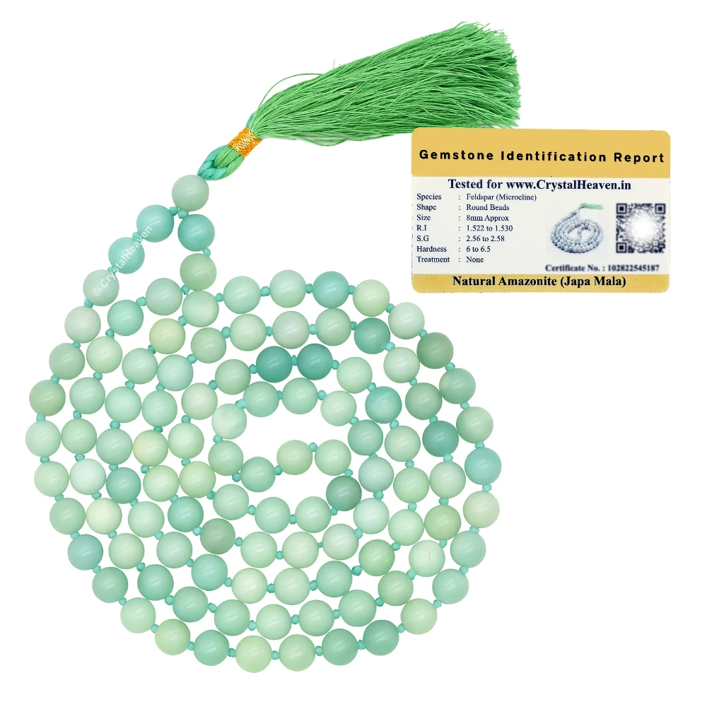 Amazonite Japa Mala (Hand Knotted)