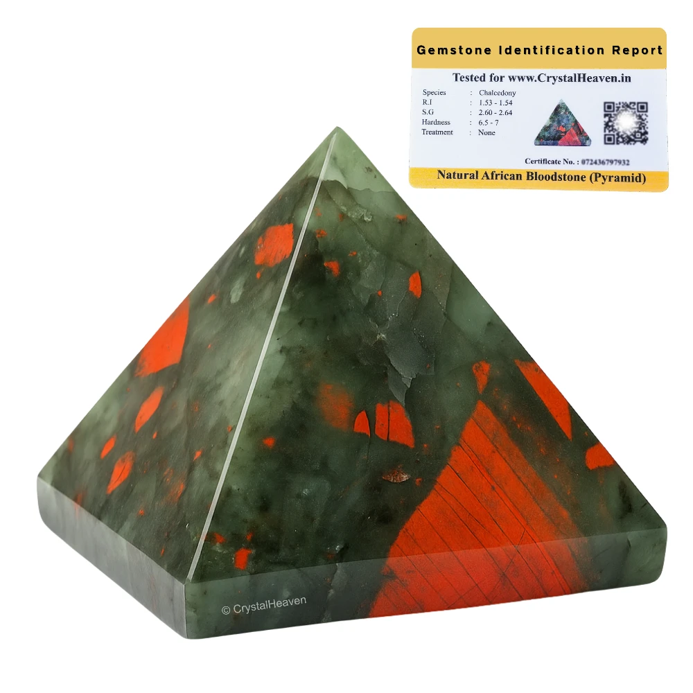 African Bloodstone Pyramid (1.5 Inch)