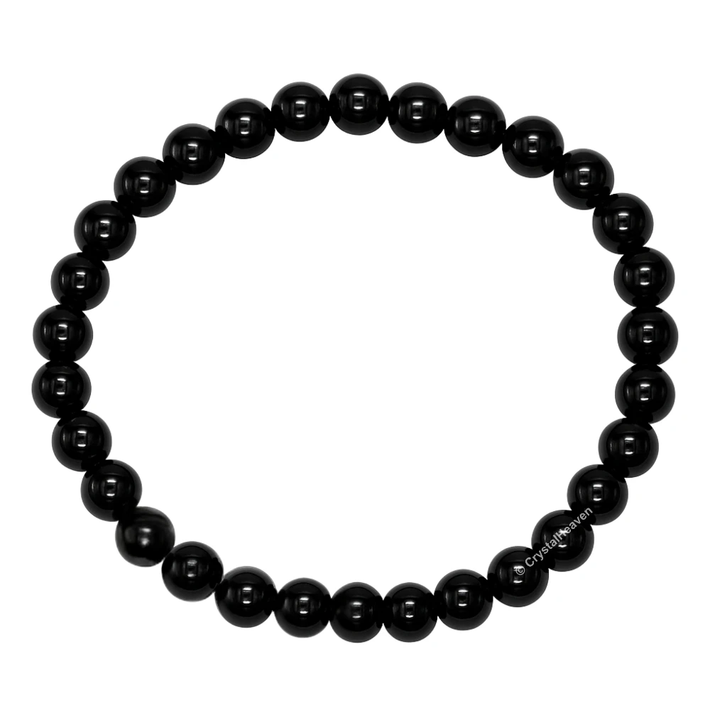 Black Obsidian Healing Crystal Bracelets - 6mm Beads