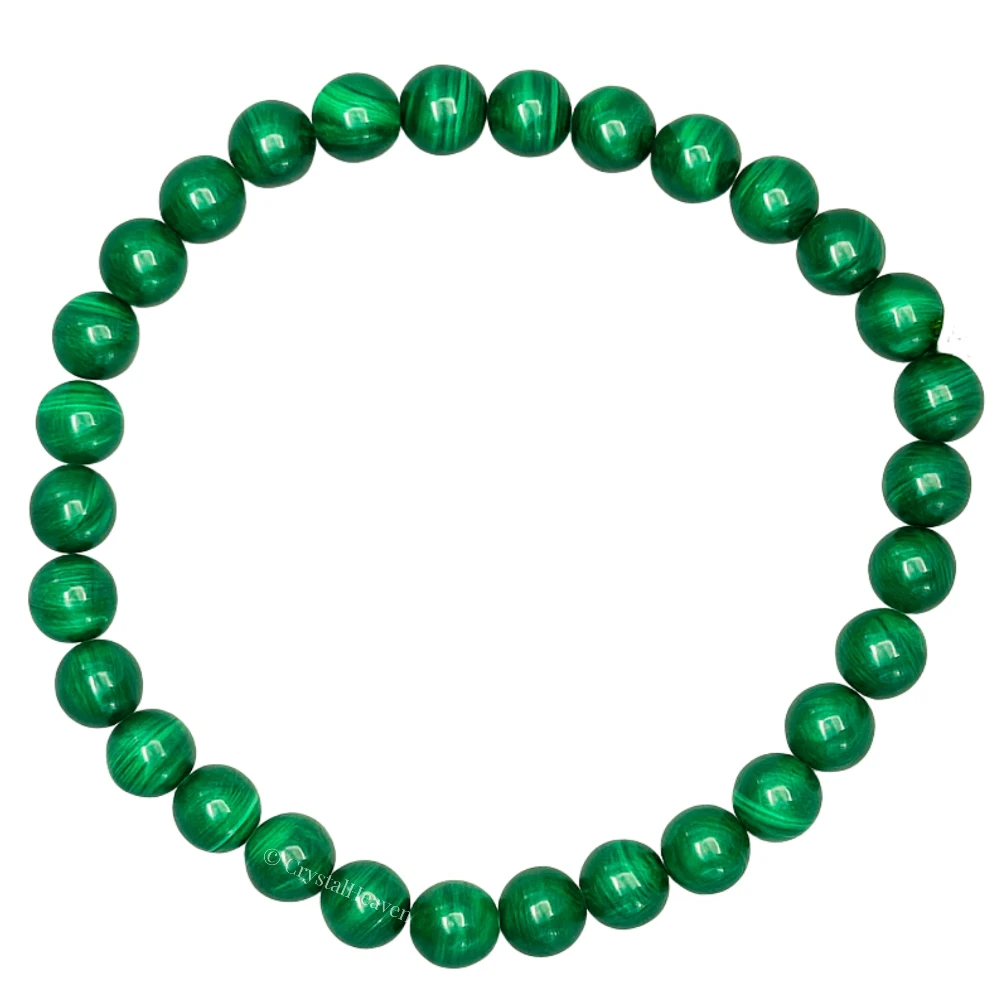 Malachite Healing Crystal Bracelets - 6mm Beads