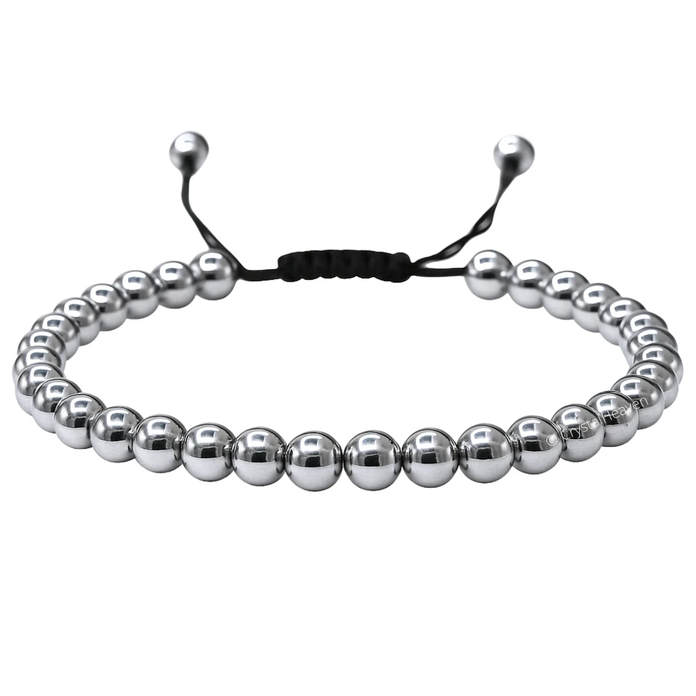 Silver Hematite Anklet