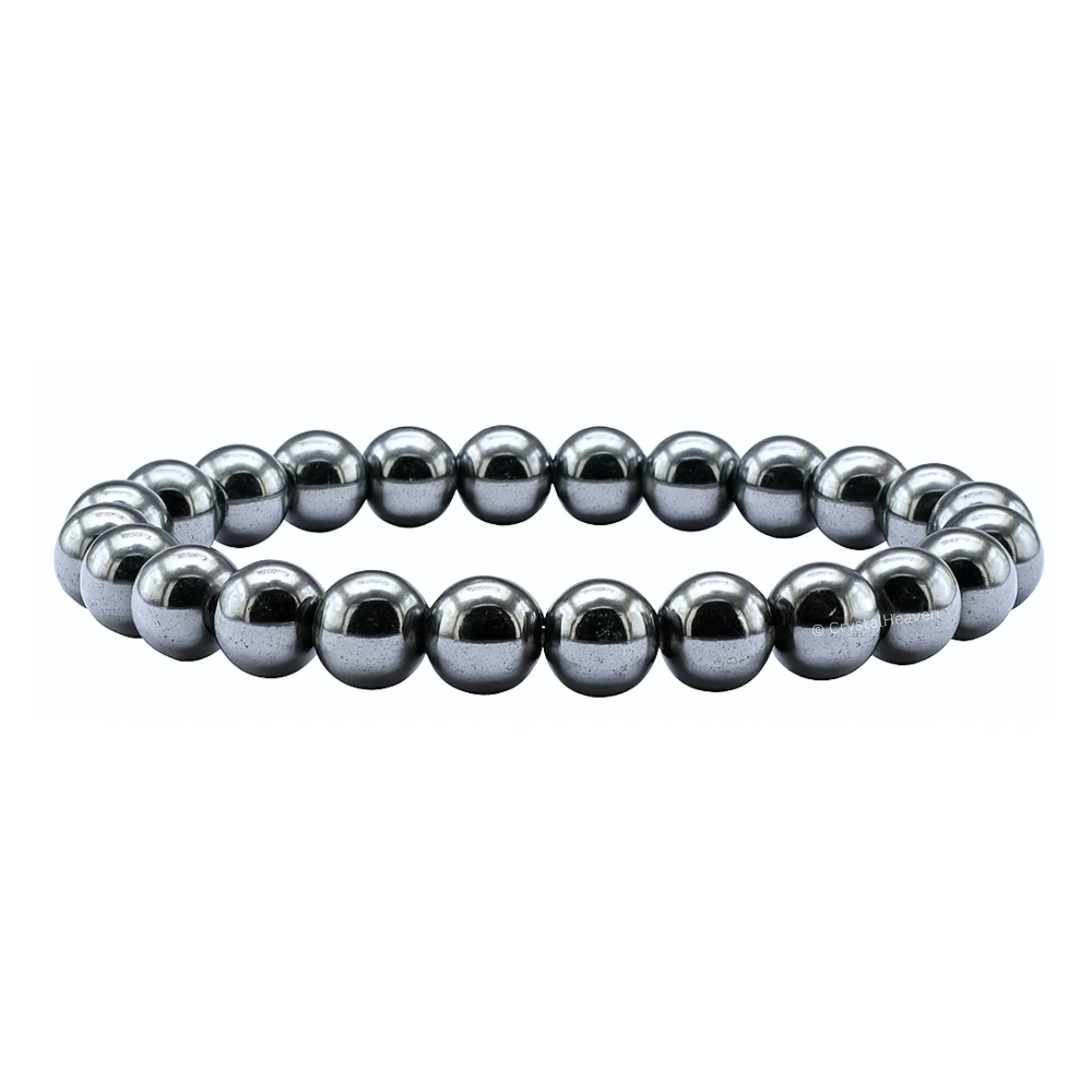 Silver Hematite Bracelet (Elastic)
