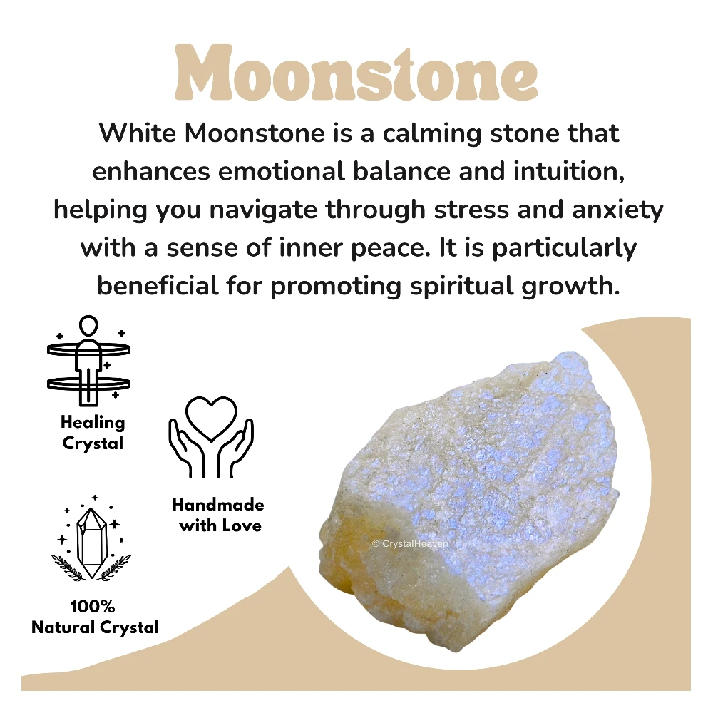 Raw Moonstone Crystals (2 Pieces)