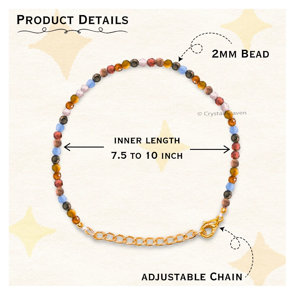 Mix Disco Bracelets - 2mm Faceted Beads (Gold)