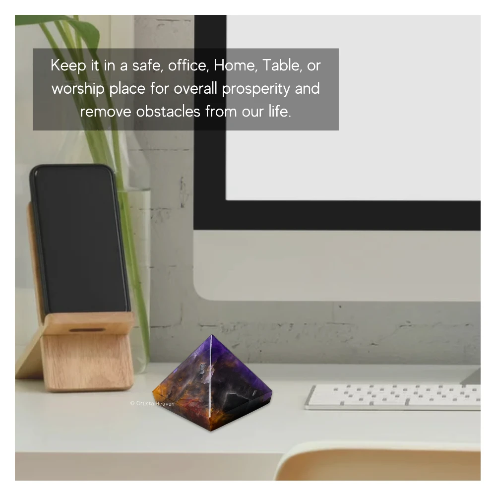 Amethyst Chevron Pyramid (1.5 Inch)