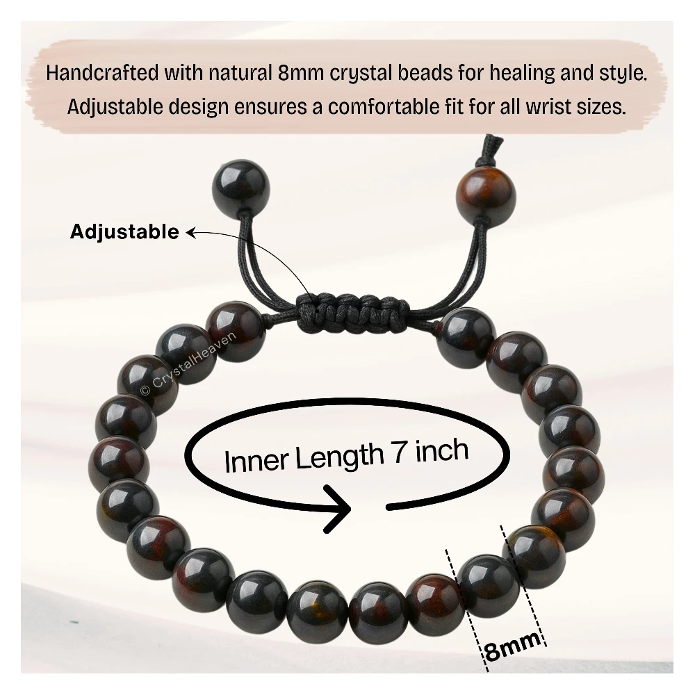 Iron Tiger Eye Bracelet (Adjustable)
