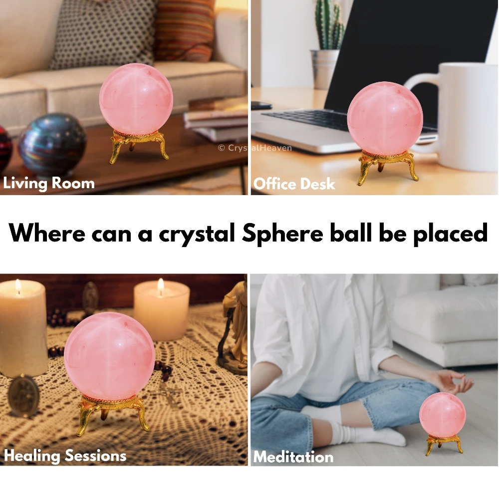 Star Rose Quartz Sphere (2 Inch)