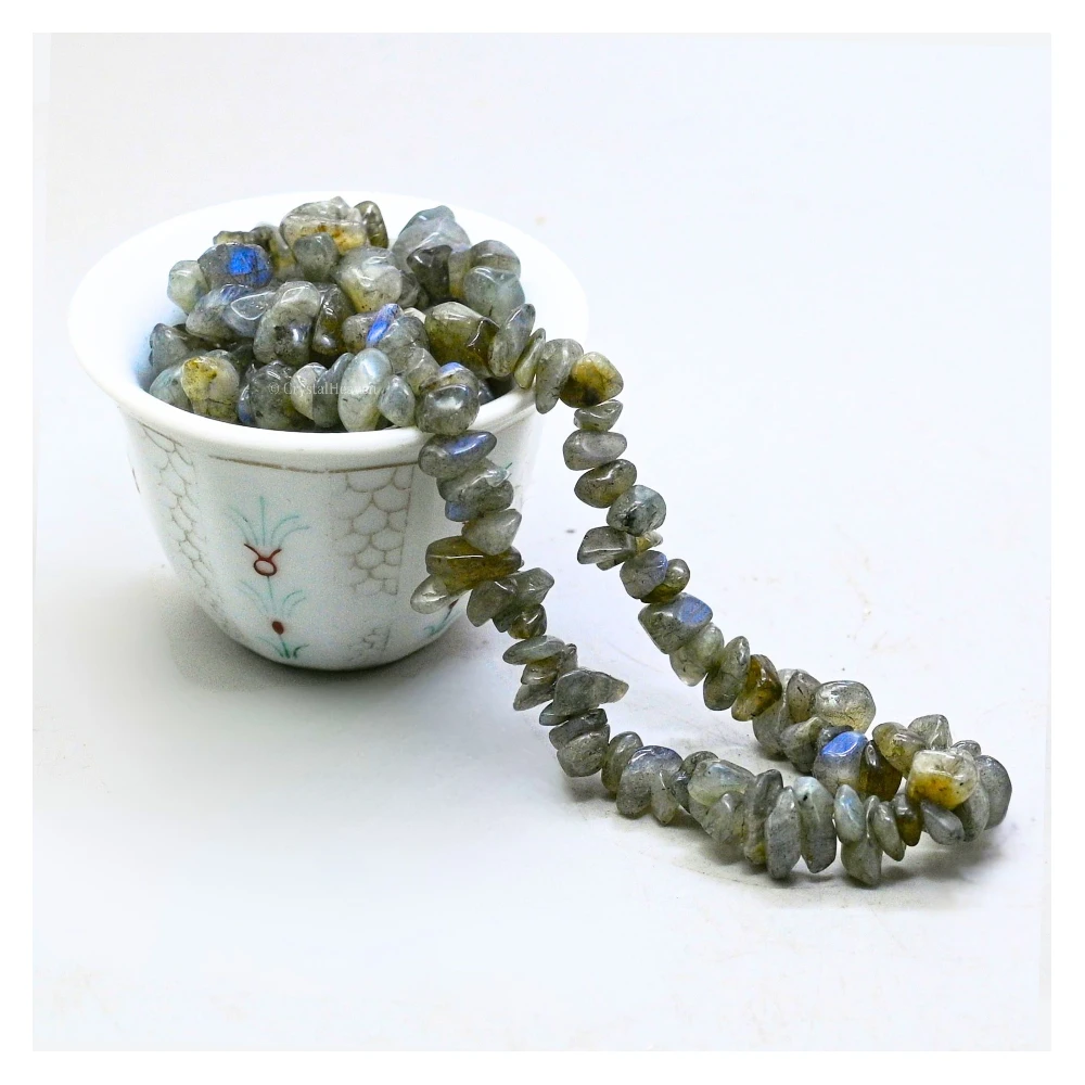 Labradorite Chips - Pre Drilled