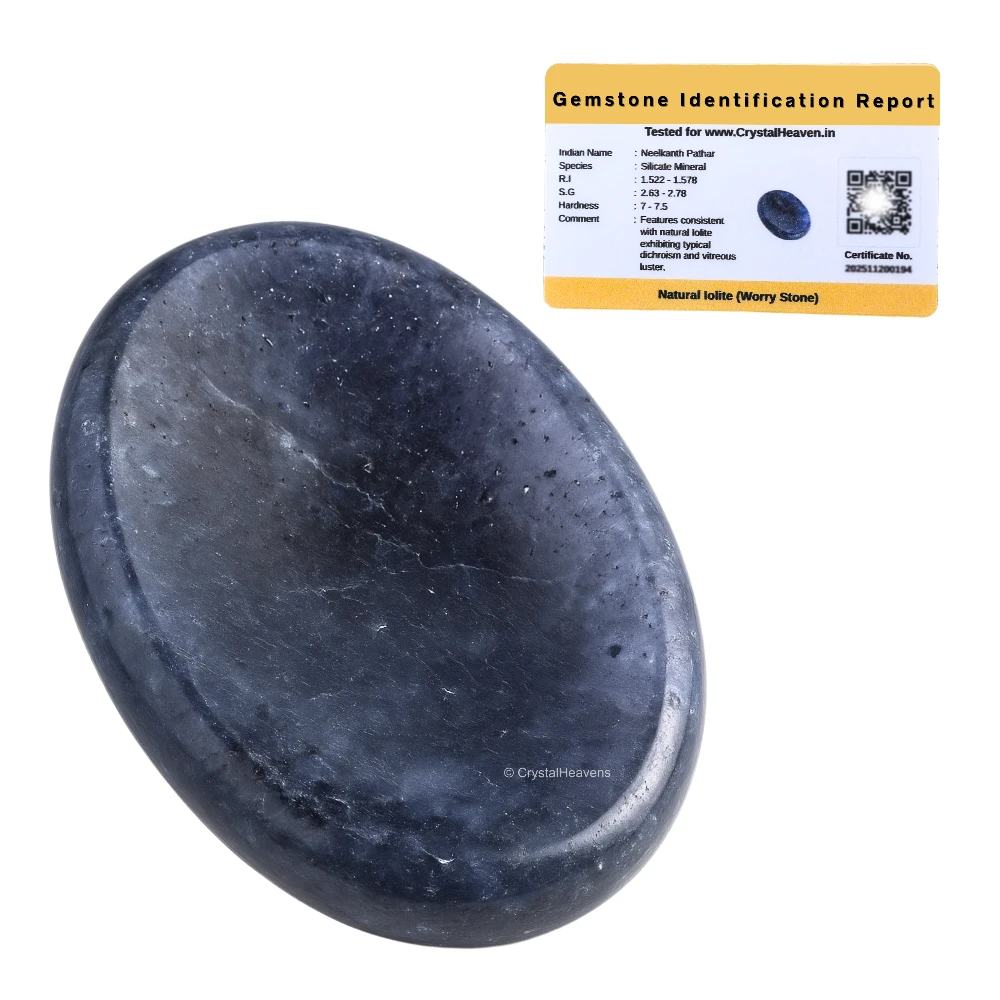 Iolite Worry Stone