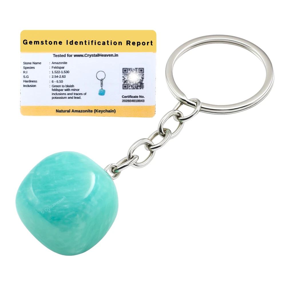 Amazonite Crystal Keychain (Tumbled)