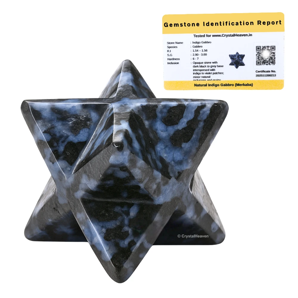 Indigo Gabbro Crystal Merkaba (15-20 mm)