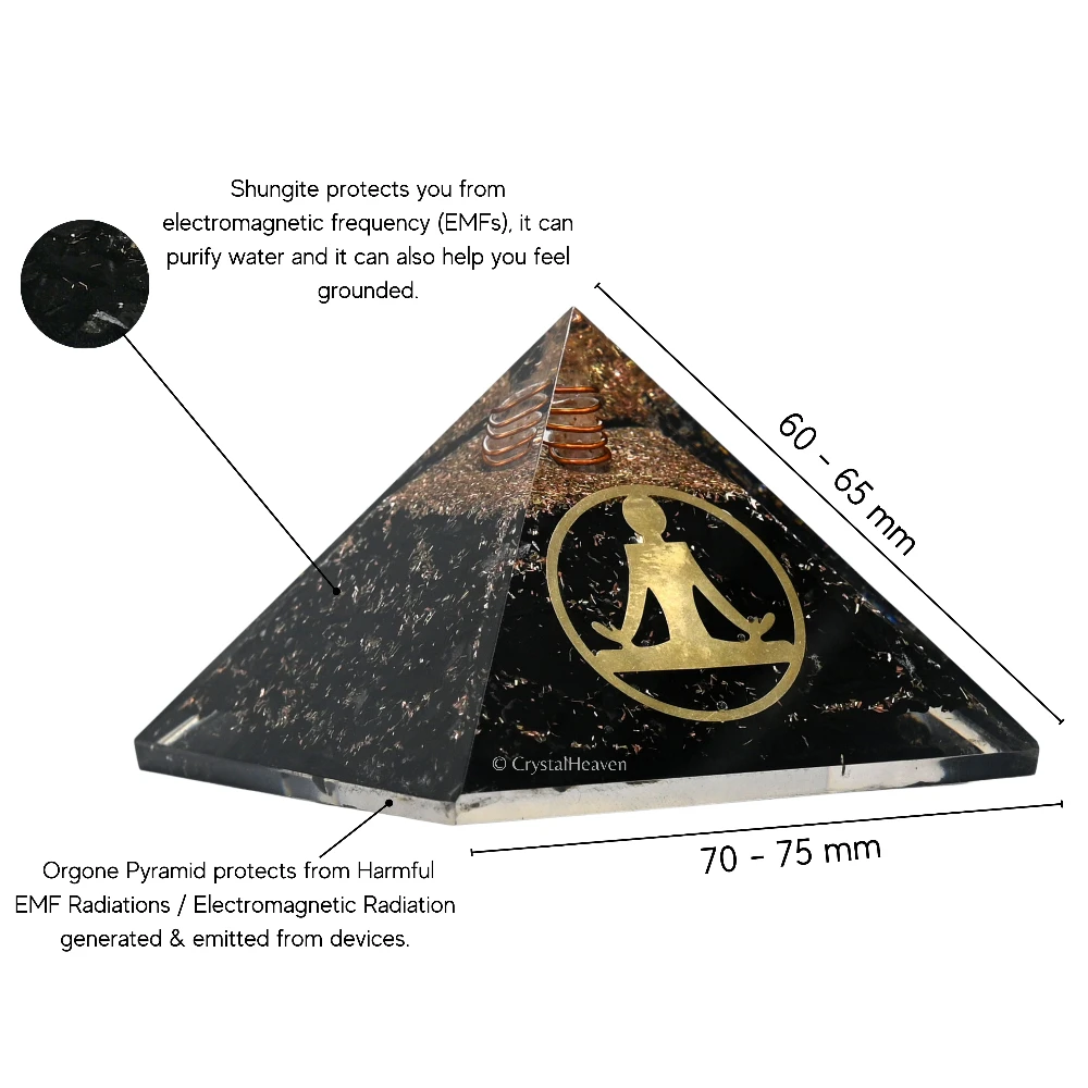 Shungite Orgone Pyramid (Buddha Yoga)