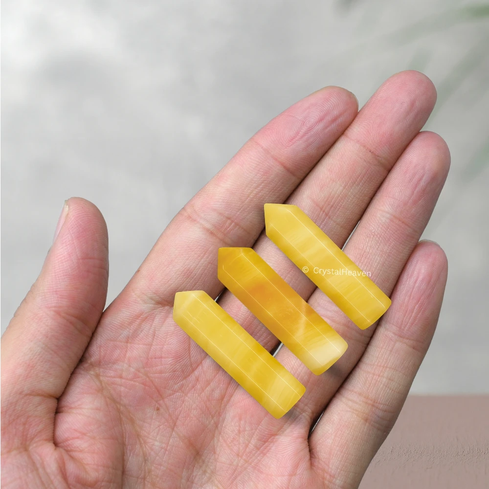 Yellow Calcite Pencil Points (Set of 3)