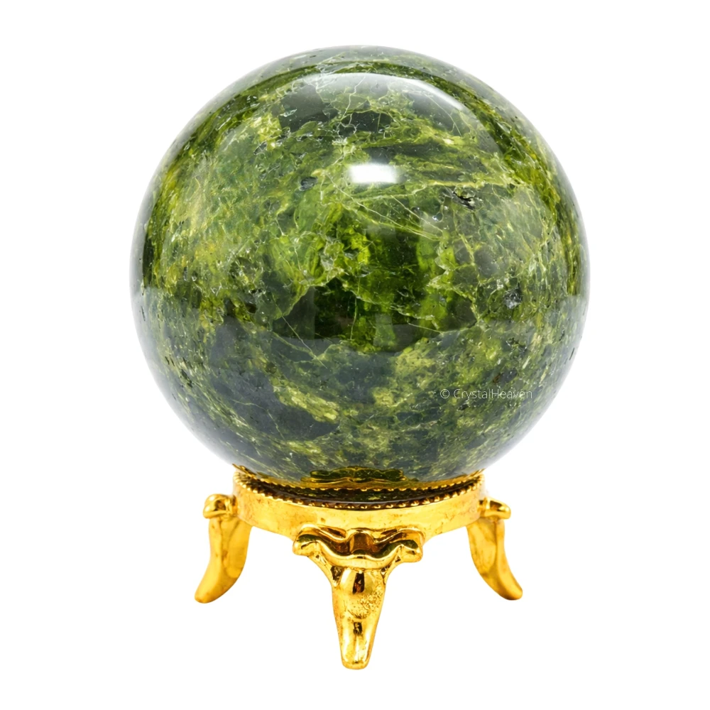 Green Tourmaline In Matrix Sphere (1.5 Inch)